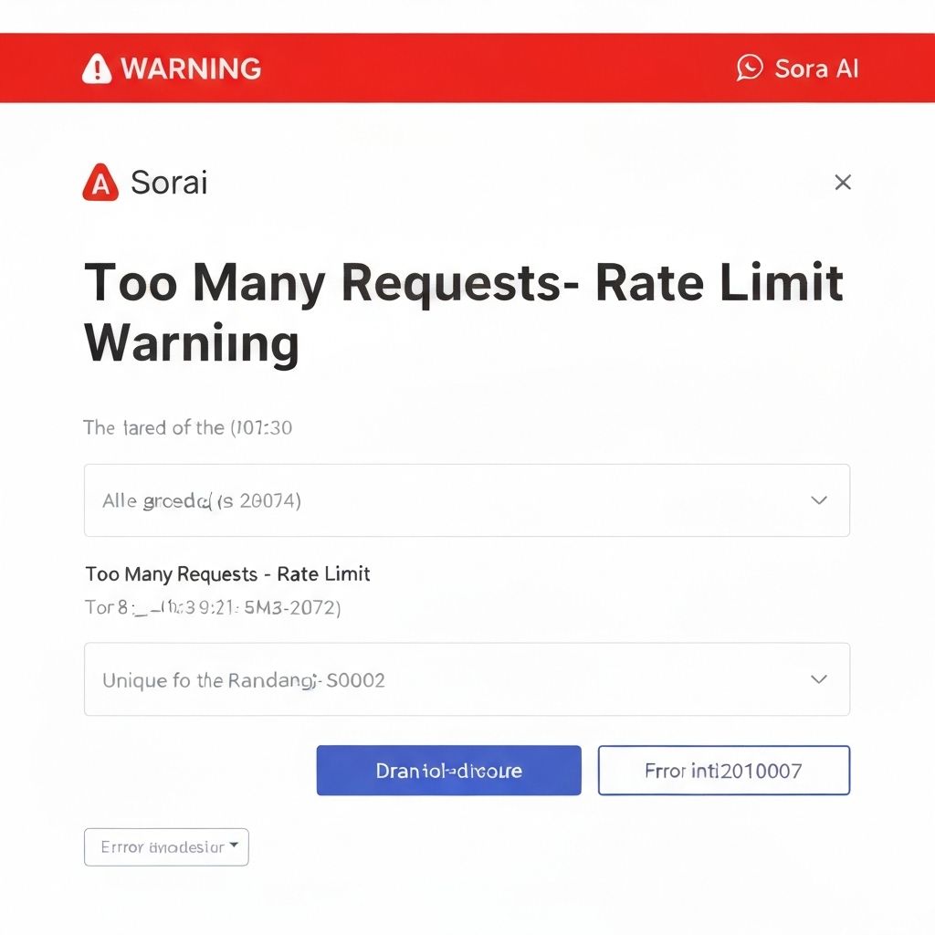 Sora Too Many Requests Error Solution